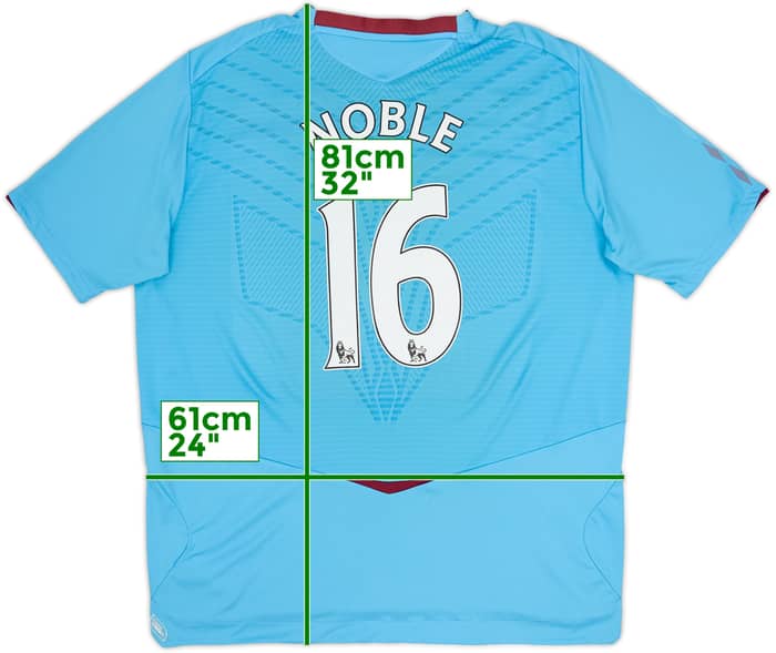2008-09 West Ham Away Shirt Noble #16 - 6/10 - (XXL)