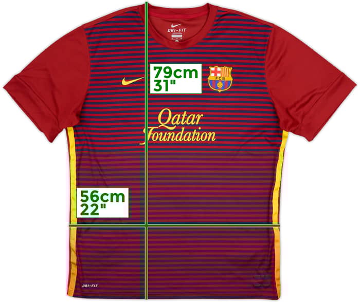 2012-13 Barcelona Nike Training Shirt - 8/10 - (XL)