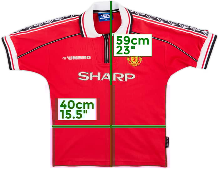 1998-00 Manchester United Home Shirt - 5/10 - (M.Boys)