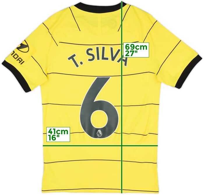 2021-22 Chelsea Authentic Away Shirt T.Silva #6 - 9/10 - (XS)