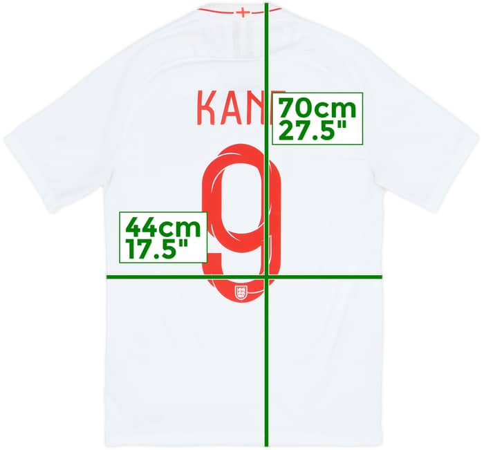 2018-19 England Authentic Home Shirt Kane #9 - 8/10 - (S)