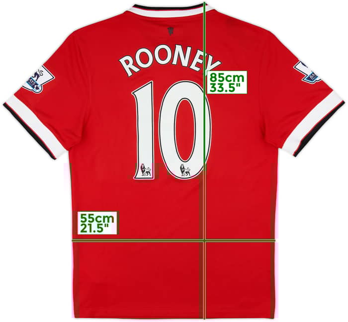 2014-15 Manchester United Home Shirt Rooney #10 - 7/10 - (S)