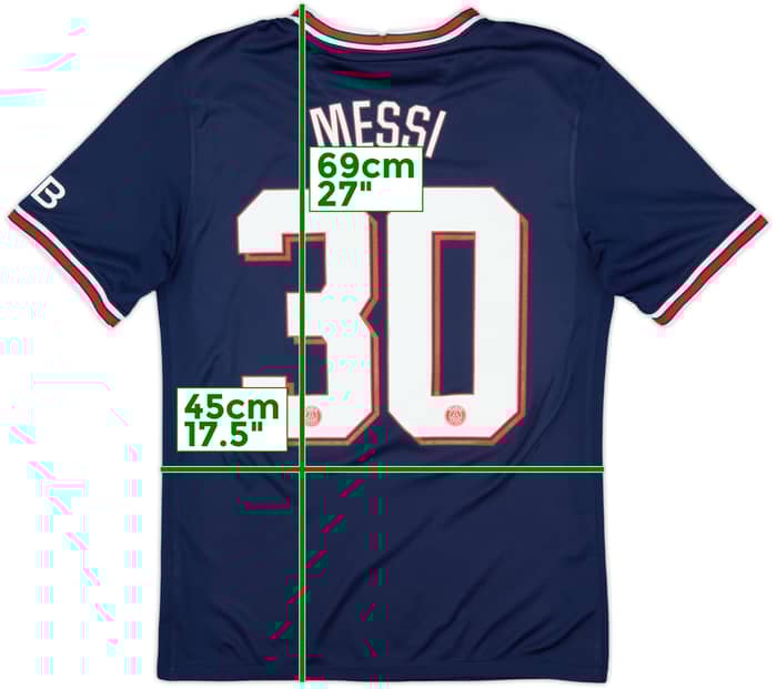 2021-22 Paris Saint-Germain Home Shirt Messi #30 - 8/10 - (S)