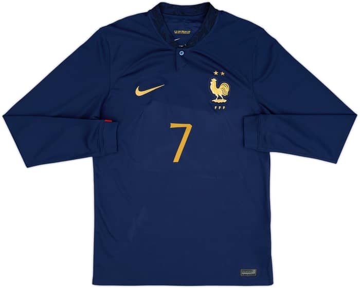 Camiseta de local de France 2022-23 L/S Griezmann #7 - 7/10 - (S)