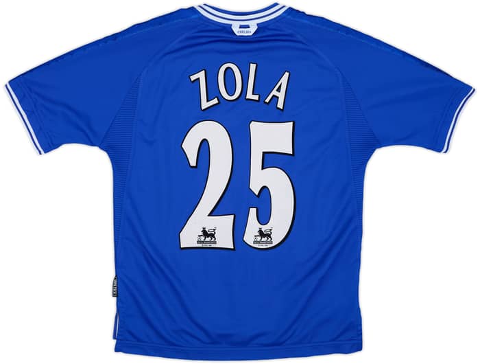 2000-01 Chelsea Home Shirt Zola #25 - 8/10 - (Y)