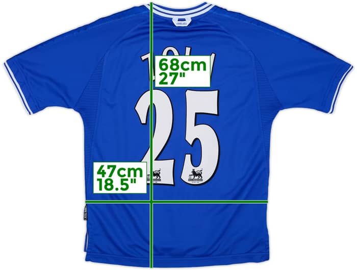 2000-01 Chelsea Home Shirt Zola #25 - 8/10 - (Y)