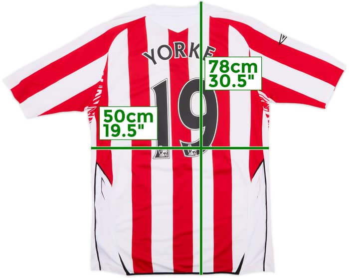 2007-08 Sunderland Home Shirt Yorke #19 - 6/10 - (L)