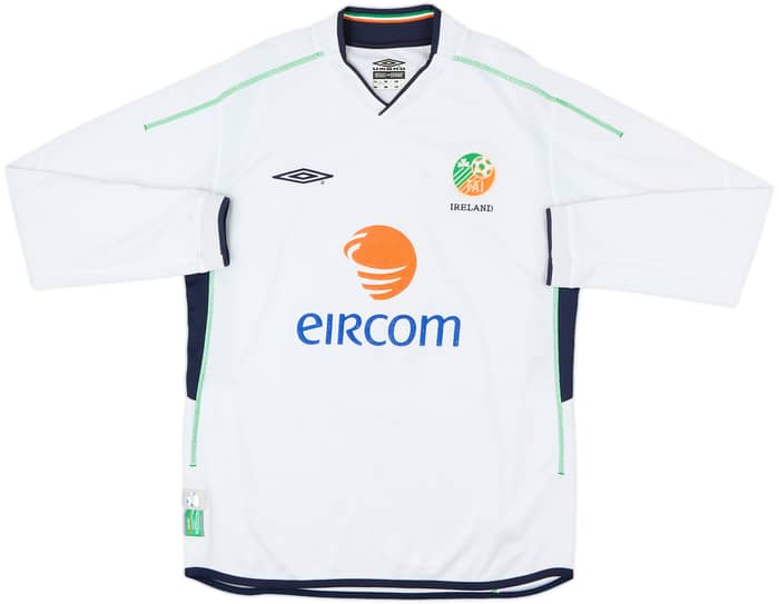 2002-03 Ireland Away L/S Shirt R.Keane #10 - 8/10 - (M)