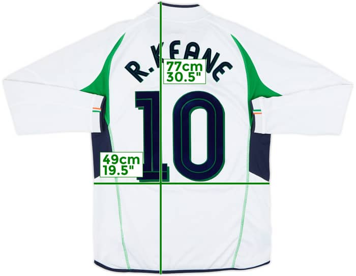 2002-03 Ireland Away L/S Shirt R.Keane #10 - 8/10 - (M)