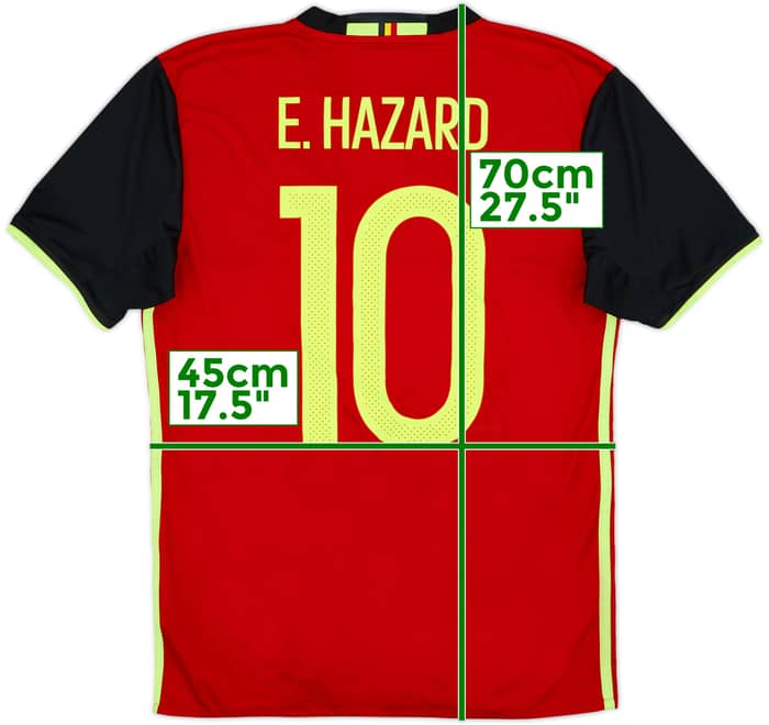 2016-17 Belgium Home Shirt E. Hazard #10 - 6/10 - (S)
