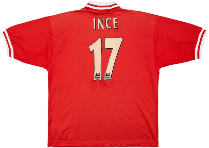 1996-98 Liverpool Home Shirt Ince #17 - 6/10 - (XL)