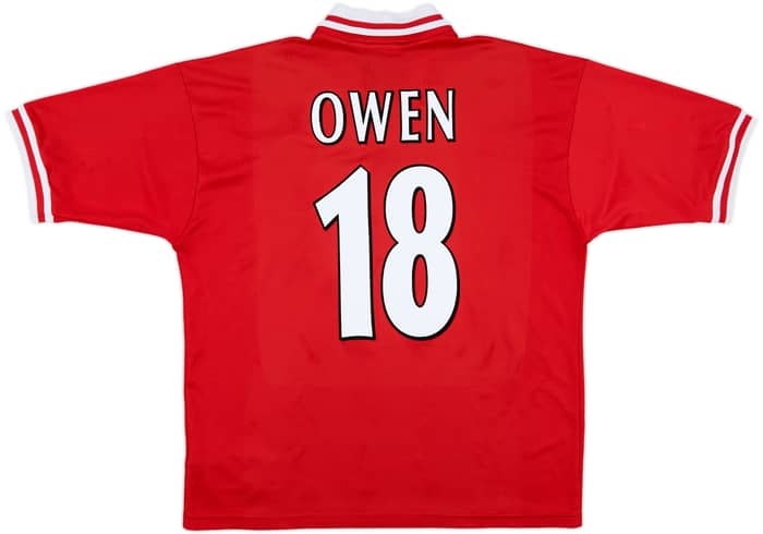 1996-98 Liverpool Home Shirt Owen #18 - 5/10 - (XL)