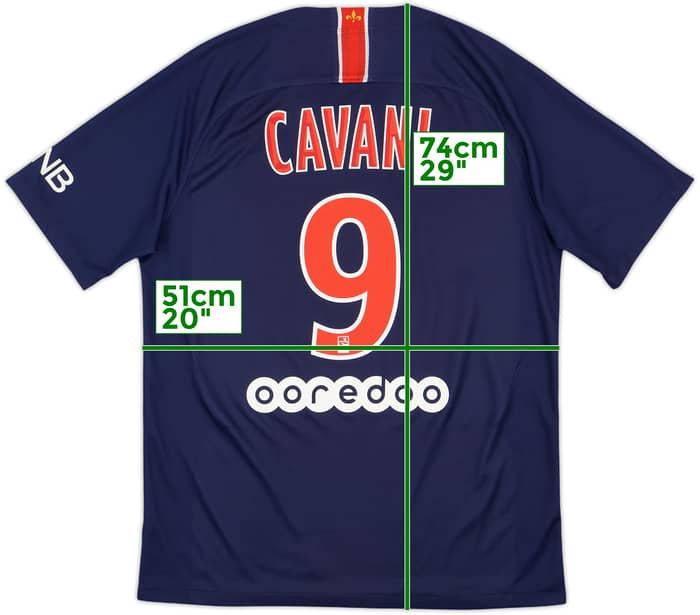 2018-19 Paris Saint-Germain Home Shirt Cavani #9 - 8/10 - (M)