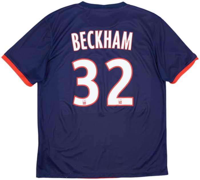 2013-14 Paris Saint-Germain Home Shirt Beckham #32 - 6/10 - (L)