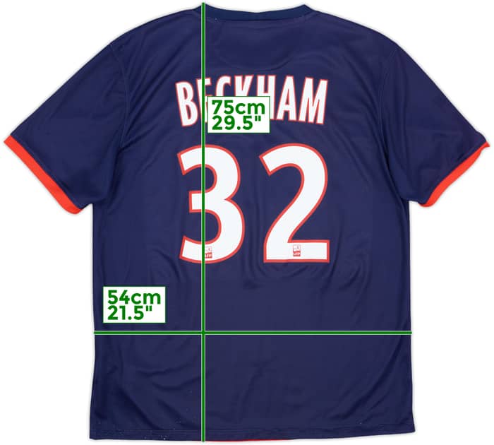 2013-14 Paris Saint-Germain Home Shirt Beckham #32 - 6/10 - (L)