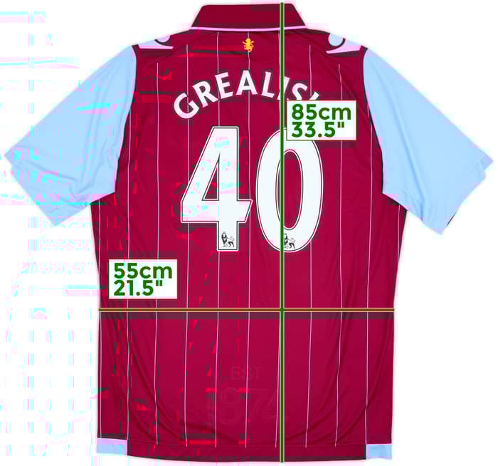2014-15 Aston Villa Home Shirt Grealish #40 - 10/10 - (XL)
