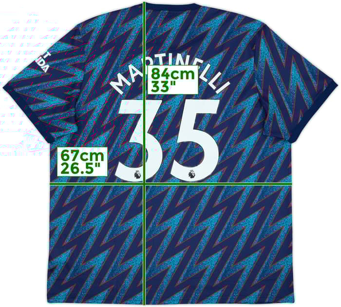 2021-22 Arsenal Third Shirt Martinelli #35 (XXL)