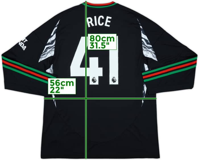 2024-25 Arsenal Away L/S Shirt Rice #41 (XL)