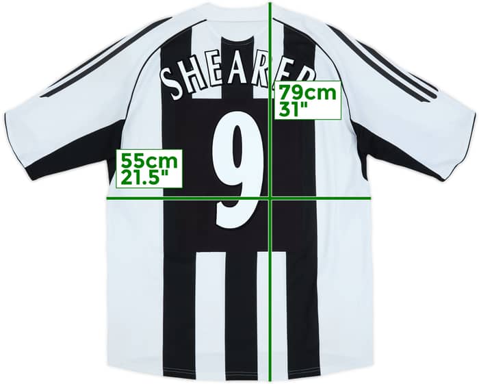 2005-07 Newcastle Home Shirt Shearer #9 - 6/10 - (L)