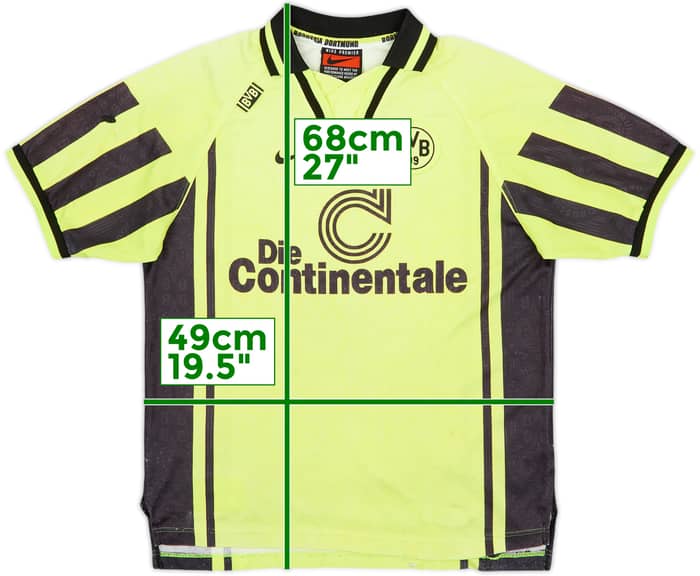 1996-97 Borussia Dortmund Home Shirt - 4/10 - (XL.Boys)