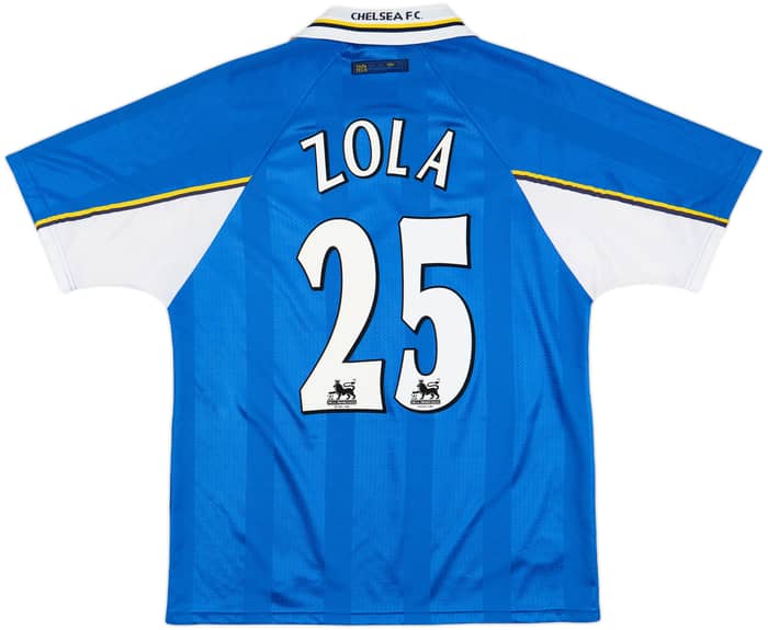 1997-99 Chelsea Home Shirt Zola #25 - 8/10 - (L)