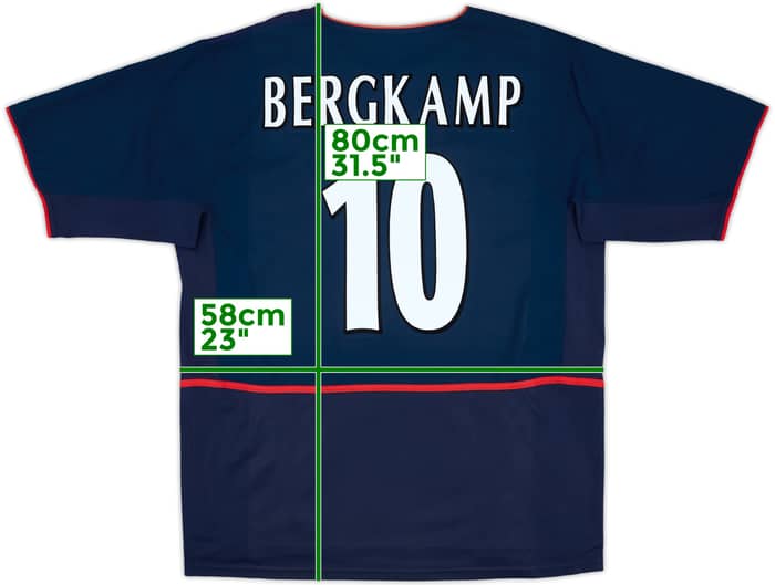 2002-04 Arsenal Away Shirt Bergkamp #10 - 6/10 - (XL)