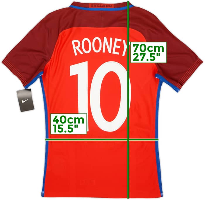 2016-17 England Player Issue Away Shirt Rooney #10 (S)