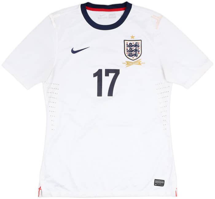 2013 England U-21 Match Issue Home Shirt Bamford #17