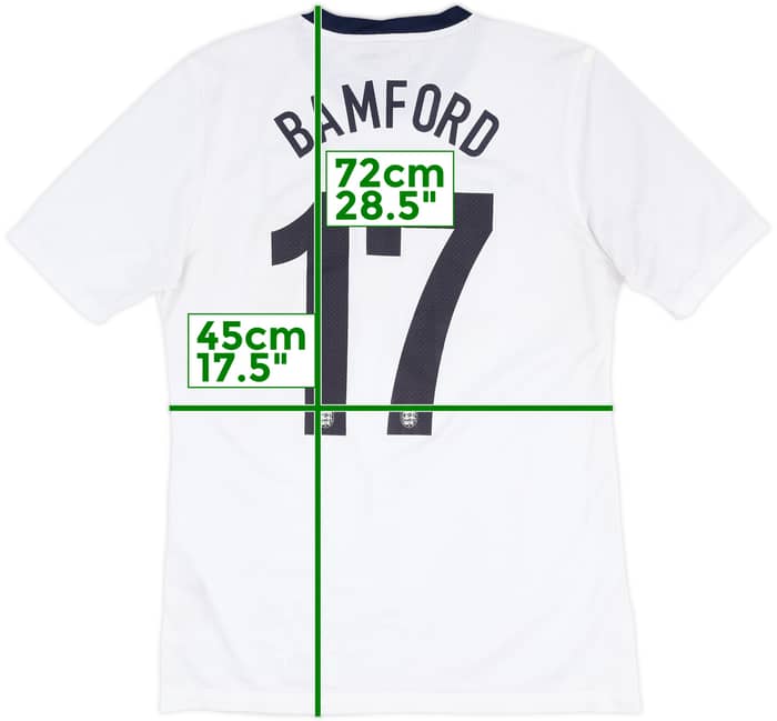 2013 England U-21 Match Issue Home Shirt Bamford #17