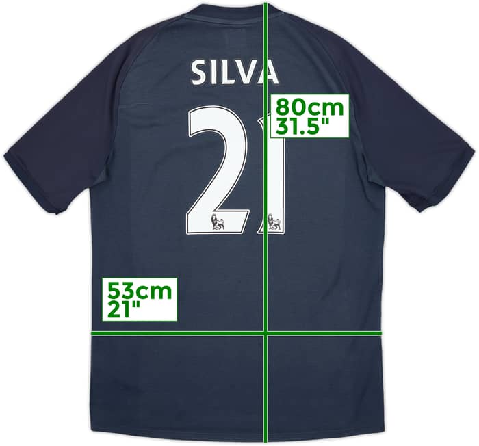 2010-12 Manchester City Away Shirt Silva #21 - 7/10 - (L)