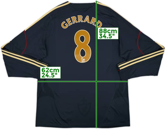 2009-10 Liverpool Away L/S Shirt Gerrard #8 - 7/10 - (XXL)