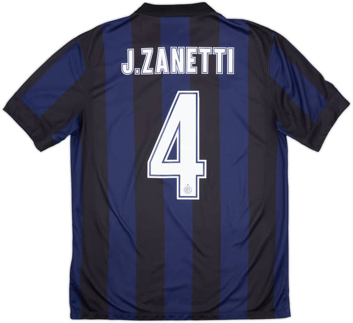 2013-14 Inter Milan Home Shirt J. Zanetti #4 - 7/10 - (M)