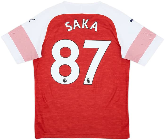 2018-19 Arsenal Home Shirt Saka #87 - 9/10 - (M)