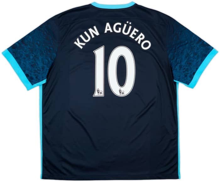 2015-16 Manchester City Away Shirt Kun Aguero #10 - 7/10 - (XXL)