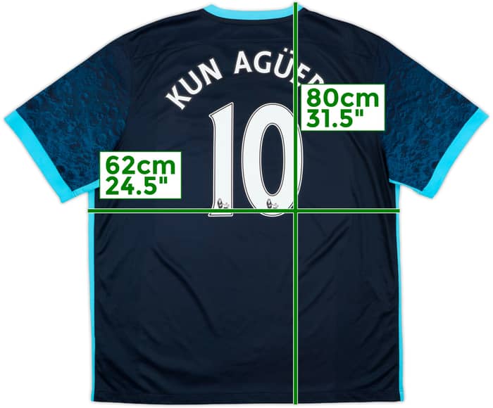 2015-16 Manchester City Away Shirt Kun Aguero #10 - 7/10 - (XXL)