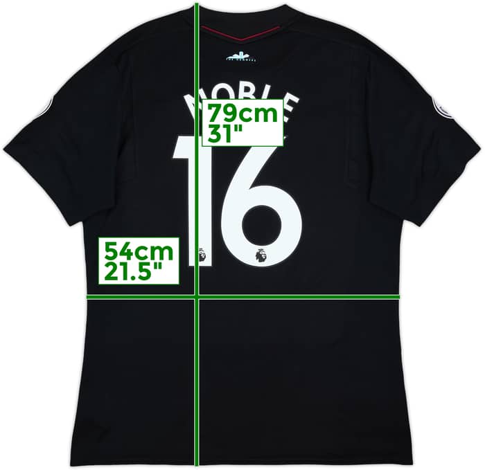 2017-18 West Ham Away Shirt Noble #16 - 7/10 - (XL)