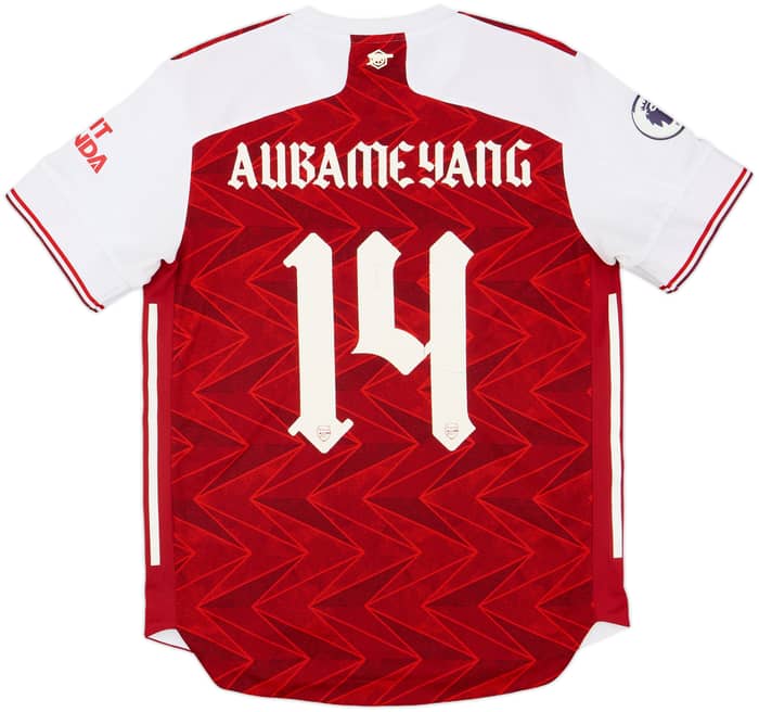 2020-21 Arsenal Authentic Home Shirt Aubameyang #14 - 5/10 - (L)