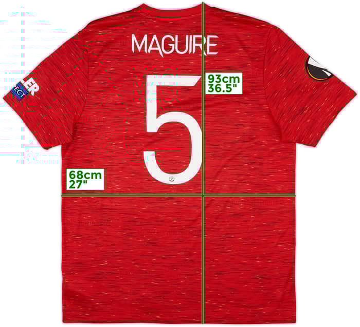 2020-21 Manchester United Europa League Final Home Shirt Maguire #5 - 10/10 - (XL)