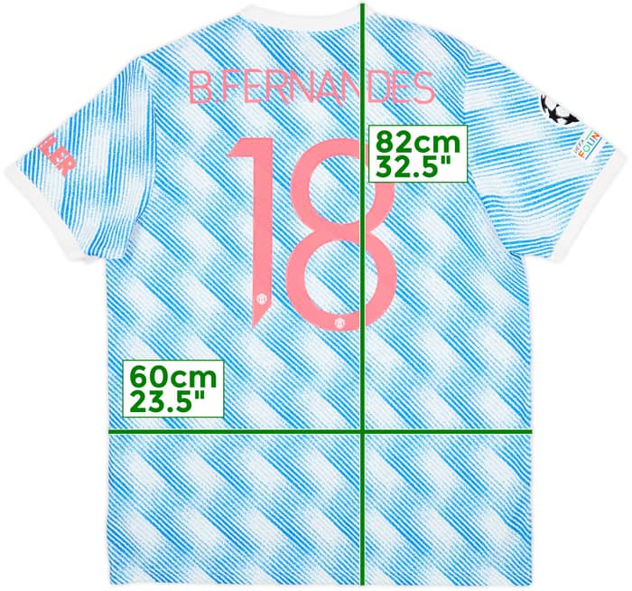 2021-22 Manchester United Away Shirt B.Fernandes #18 - 9/10 - (XL)