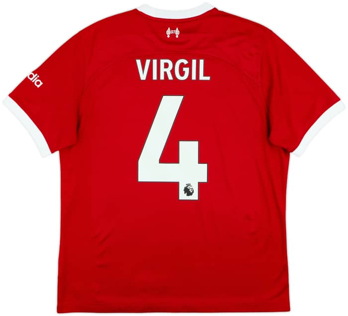 2023-24 Liverpool Home Shirt Virgil #4 - 9/10 - (L)