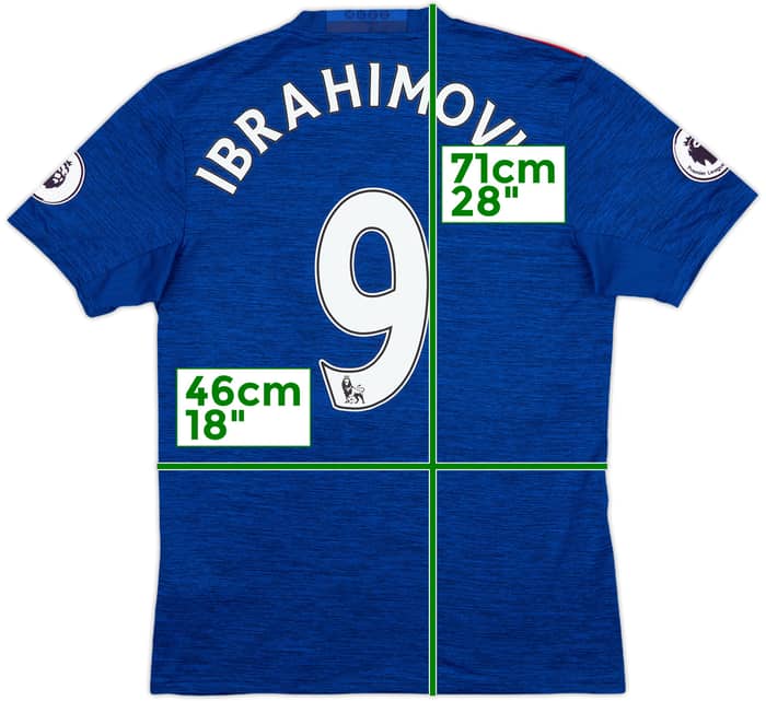 2016-17 Manchester United Away Shirt Ibrahimovic #9 - 5/10 - (S)