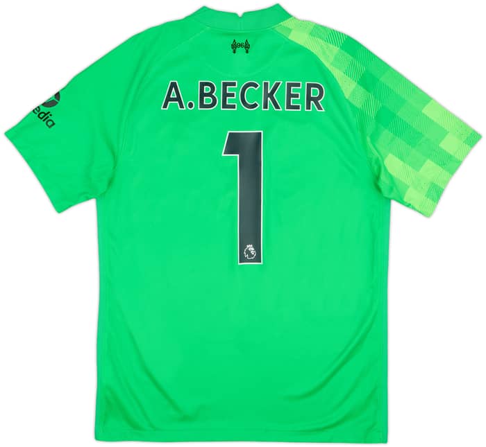 2021-22 Liverpool GK Shirt A.Becker #1 - 8/10 - (M)