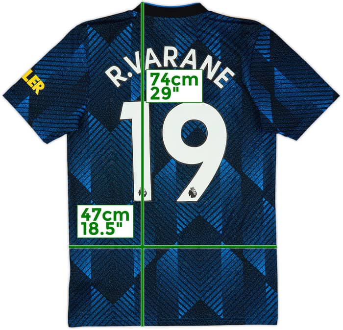 2021-22 Manchester United Third Shirt R.Varane #19 - 8/10 - (S)