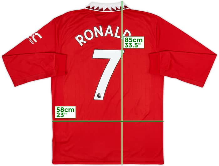 2022-23 Manchester United Home L/S Shirt Ronaldo #7 - 8/10 - (M)