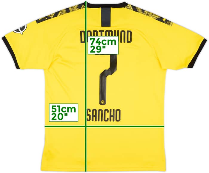 2019-20 Borussia Dortmund Home Shirt Sancho #7 - 8/10 - (L)