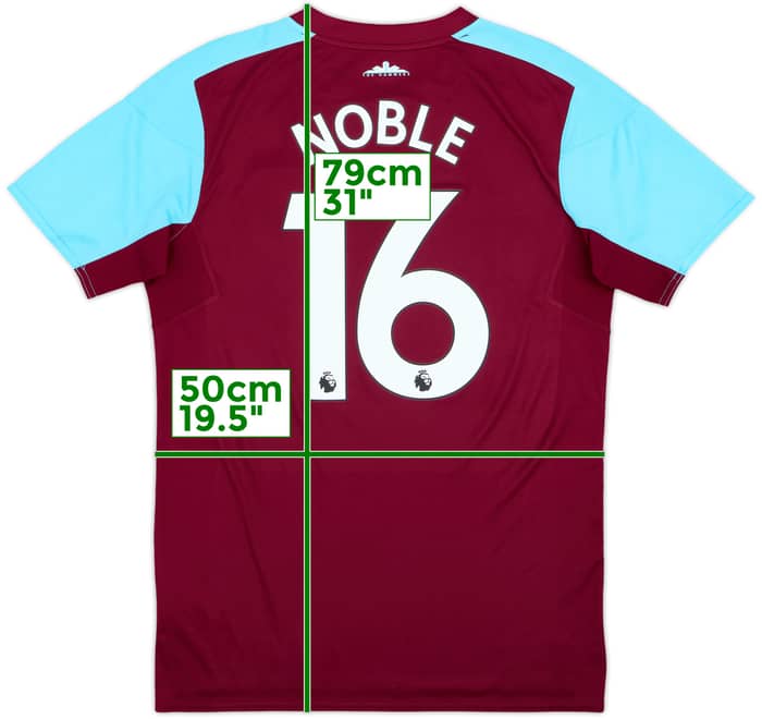 2017-18 West Ham Home Shirt Noble #16 - 8/10 - (M)