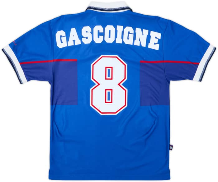 1997-99 Rangers Home Shirt Gascoigne #8 - 8/10 - (S)