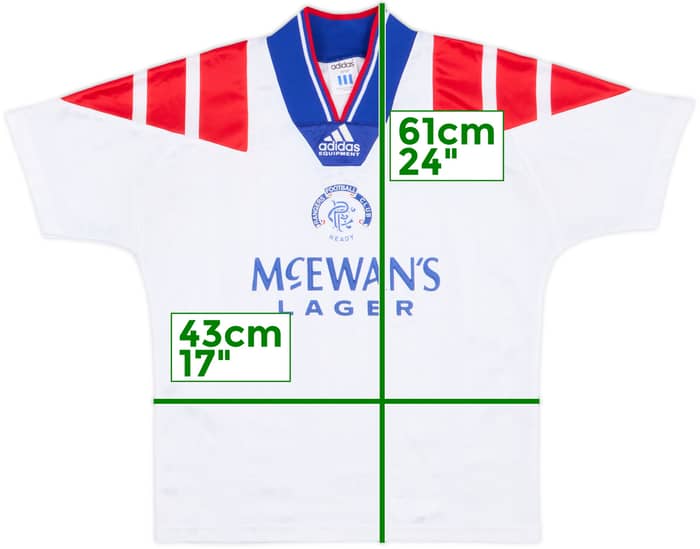 1992-93 Rangers Away Shirt - 8/10 - (M.Boys)