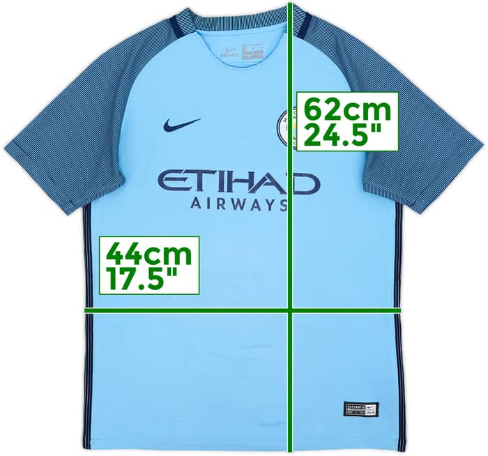 2016-17 Manchester City Home Shirt - 7/10 - (L.Boys)
