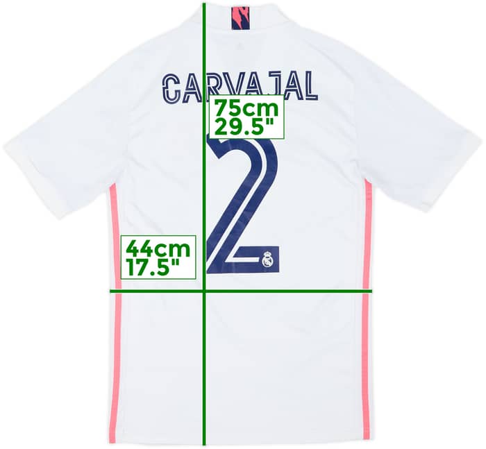 2020-21 Real Madrid Home Shirt Carvajal #2 - 7/10 - (S)